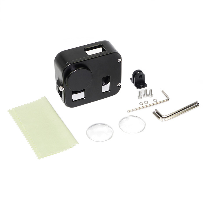 BGNing Housing Shell for Gopro Max 360 VR Panoramic Camera Case Cover CNC Aluminum Protective Cage with Lens Cap for GoPro Max