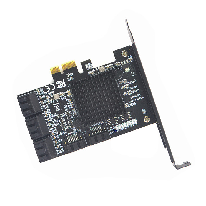 XT-XINTE PCI-E SATA 2X 4X 8X 16X PCI-E Cards PCI Express to SATA 3.0 8-Port SATA III 6Gbps Expansion Adapter Boards with Date Cable