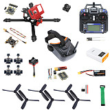 QWinOut T260 DIY RC FPV Racing Drone Kit with 260mm Frame Betaflight OmniF4 Pro V2 Flight Controller Razer Micro FPV Camera LST-009 FPV Goggles