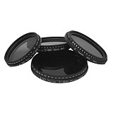 BGNING Camera Filter Lenses ND2-400 Neutral Density Variable Fader Nd Filters Adjustable for Canon for Nikon 52/58 / 62/72/77/82 Mm