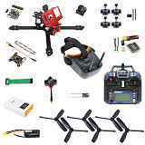 QWinOut T260 DIY RC FPV Racing Drone Kit with 260mm Frame Betaflight OmniF4 Pro V2 Flight Controller Razer Micro FPV Camera LST-009 FPV Goggles