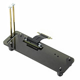 ADT-Link PCIe 3.0 x4 Male to x4 Female Extension Cable 32G/bps PCI-E 4x Graphics SSD RAID Extender w/Vertical Bracket Stand Holder Base