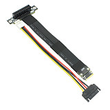 ADT-Link Riser PCIe 4 PCI-E 4x To M.2 NGFF NVMe Key M key-M Riser Card PCI Express x4 Gen3.0 Extender w/ Vertical Bracket Holder Base