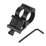 QWINOUT Crooked Neck Tube Clamp Bracket 25.4mm Aperture for Flashlight / Bicycle
