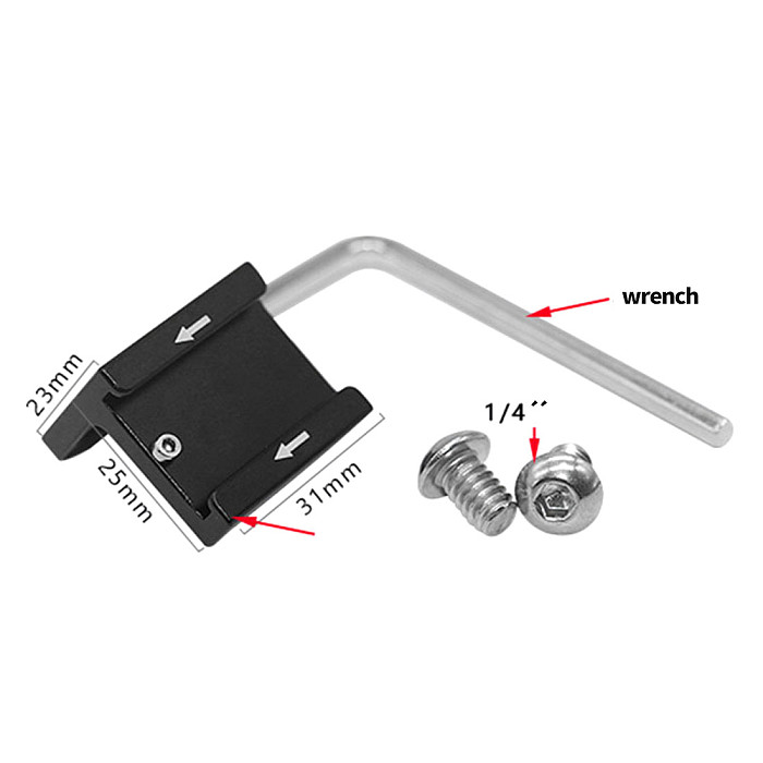 BGNING 1/2PCS Quick Release Cold Shoe Base Mounting Adapter with 1/4  Mounting Screw for Camera Cage Flash Led Light Microphone