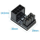 JEYI ATX 6pin/8pin Male 180 Degree Angled to 6pin/8Pin Female Power Adapter for Desktops Graphics Card