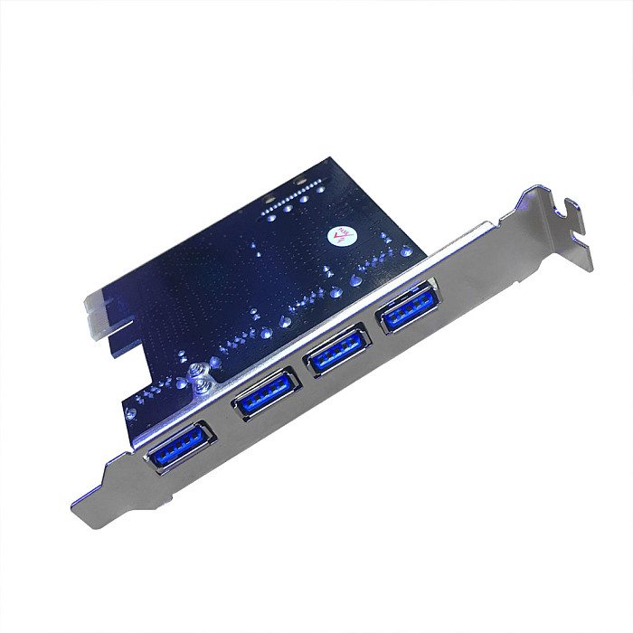 XT-XINTE PCI e Expansion Card USB3.0 HUB To PCI-E Express Card Adapter 15PIN SATA PCIe Riser Card 4port USB3.0 PCI e express 1x