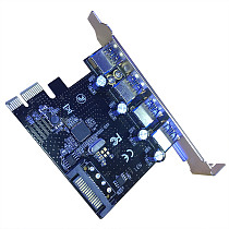XT-XINTE PCI e Expansion Card USB3.0 HUB To PCI-E Express Card Adapter 15PIN SATA PCIe Riser Card 4port USB3.0 PCI e express 1x