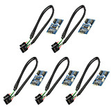 1/5PCS XT-XINTE Motherboard USB 2.0 9PIN Header Multiplier Splitter 9 Pin 1 to 2 Port HUB Extension Cable 30cm/60cm Connector Adapter