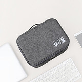 XT-XINTE Double-layer Large Capacity Portable Digital Accessories Multifunctional Waterproof Storage Box Travel Bag For USB Charger Data Cable Power Bank Headphone