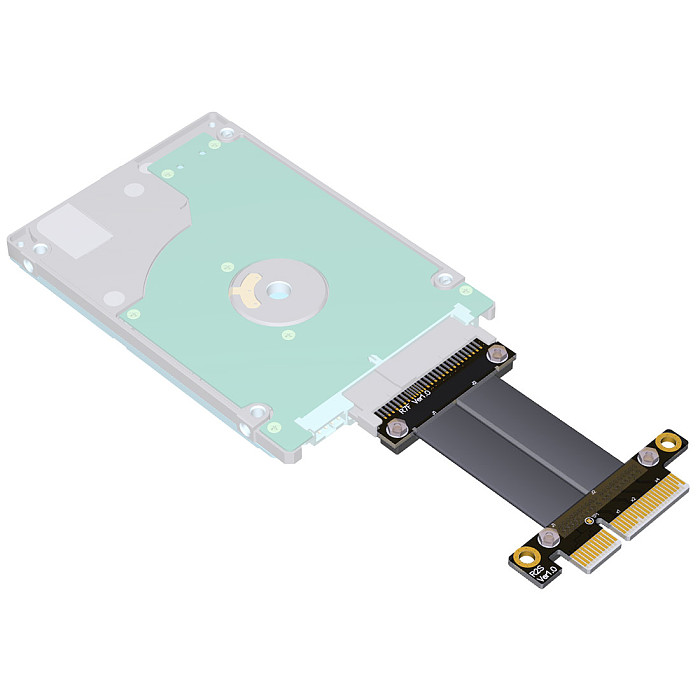ADT-Link U.2 NVMe SSD to PCI-E 3.0 x4 SFF-8639 NVMe PCIe Extension Data Cable High Rate Transmission Adapter 8G/bps 30CM
