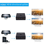 XT-XINTE 4K HDMI Bi-Direction Switch 4Kx2K HDMI 2.0 Cable Switcher Splitter HDMI Bidirectional Switch