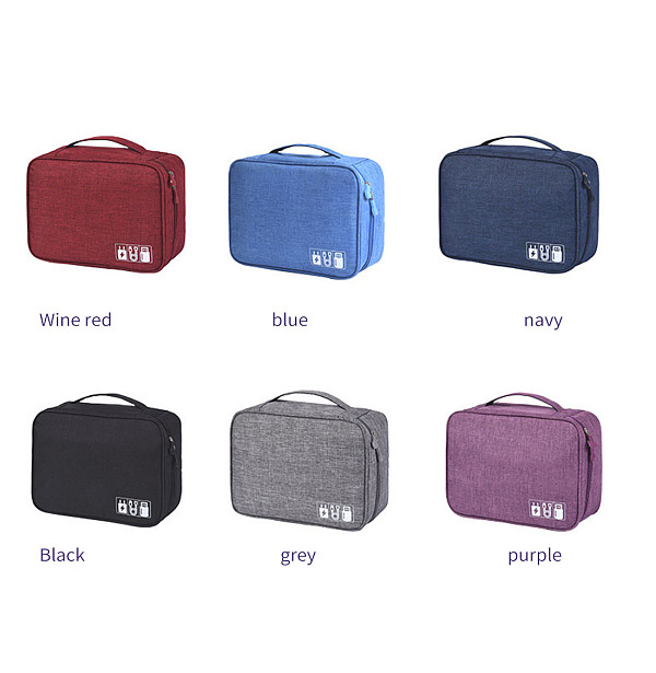 XT-XINTE Portable Digital Accessories Multifunctional Waterproof Storage Box Travel Bag For USB Charger Data Cable Power Bank Headphone