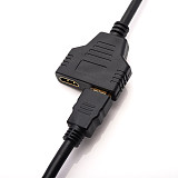XT-XINTE 1 In 2 Out HDMI Splitter Cable One HDMI Male to Dual HDMI Female Conversion Cable Adapter for HDTV DVD PS3