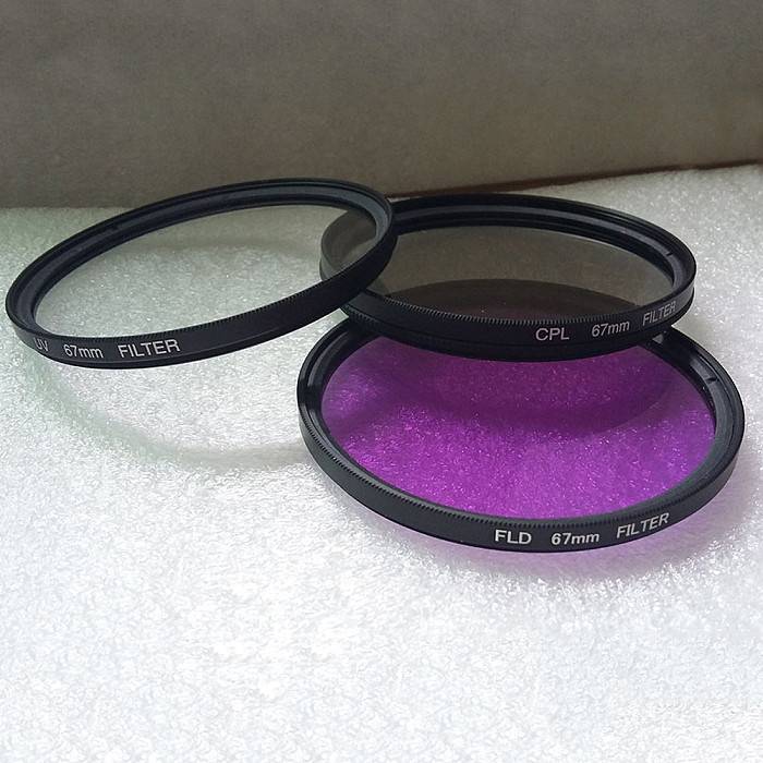 BGNING Universal SLR Camera FLD Fluorescent Purple Round Filter for 52-55-58-67-72mm SLR Camera Photography Filter Round