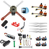 QWinOut DIY RC Drone Kit F450-V2 FPV Quadcopter with MINI PIX MINI GPS Q6 4K Wide Angle Action Camera FPV Watch / FPV Goggles
