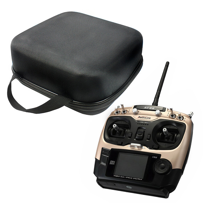 Radiolink AT9S PRO with Portable Case Handbag Rocker Mount 2.4G 12CH Remote Control RC Transmitter with R9DS Receiver For FPV DIY RC Drone Quadcopter Airplane