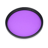 BGNING Universal SLR Camera FLD Fluorescent Purple Round Filter for 52-55-58-67-72mm SLR Camera Photography Filter Round