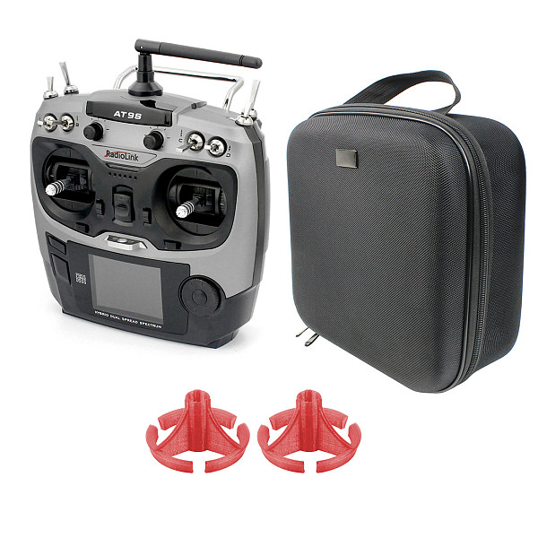 Radiolink AT9S with Portable Case Handbag Rocker Mount 2.4G 10CH Radio System DSSS FHSS Transmitter 9CH R9DS Receiver Controller S-BUS for RC Drone Quadcopter