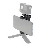 BGNing Plastic Phone Clip Holder with 1/4 Screw Extension Rod Bracket Adapter Mount Adjustable Portable Camera Accessory For GoPro Action Camera