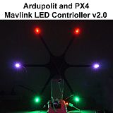 JMT External LED Controller with RGB LED Strip for APM Pixhawk Ardupilot PX4 RGB Navigation Light Quadcopter Hexacopter Drone Plane