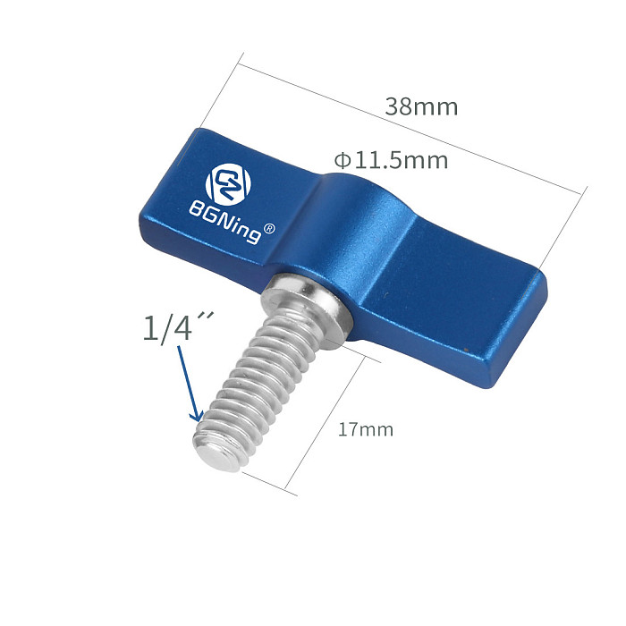 BGNing Aluminum Alloy 1/4 SLR Camera Clamp T-wrench Screw Hand Tightening Screw Adjustable Screws for DSLR Camera Photo Studio Accessory