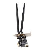 Diewu Wireless Desktop Wifi Network Card Adapter Bluetooth Pcie to M.2 Expansion Card Wifi Adapter M.2 Ngff