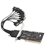 Diewu 8 RS232 Ports Serial Adapter Pci Expansion Board 16C1058 Chipset W / Fan-Out Com Cable