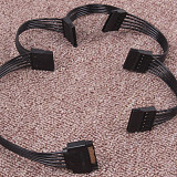 XT-XINTE SATA 15Pin M 1 to 5 SATA 15Pin F Hard Drive Power Supply Splitter Cable 60CM Cord for DIY PC Sever 15-pin Power