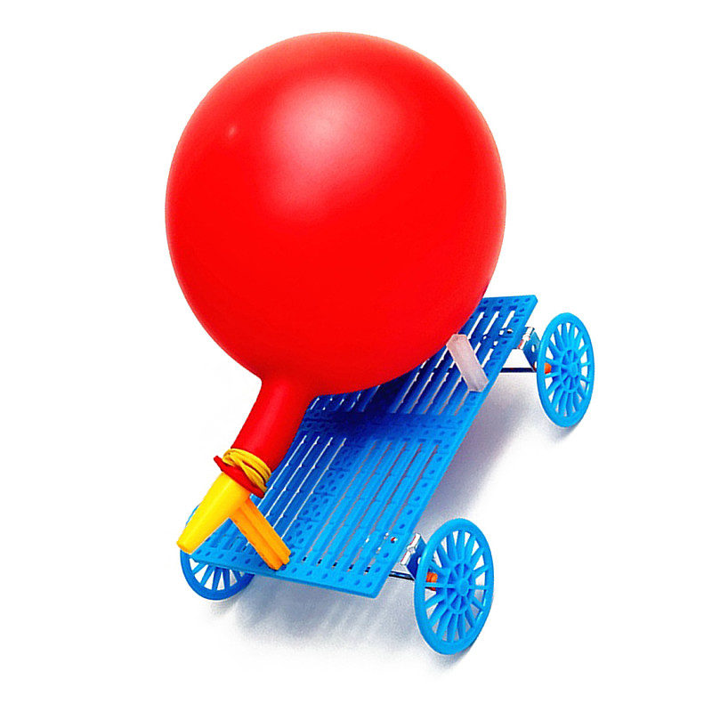 Feichao DIY Hand-made Smart Development Balloon Recoil Car model Scientific Experiment Technology Car Model For Kids
