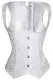 10 Steel Bones White Jacquard Under Bust Corset