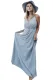 Black Twine Print Sexy V Neck Maxi Dress