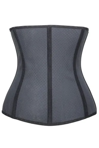 Black 9 Steel Bone Breathable Rubber Waist Cincher