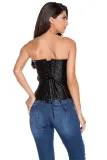 Black Zip Front Steampunk Corset with Thong