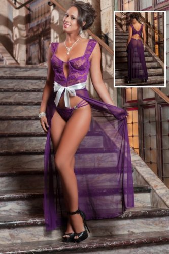 Purple 2pcs Parisien Ladylove Gown
