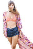 Gypsy Style Lavender Floral Beach Kimono