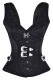 Black 12 Steel Bone Brocade Vested Corset