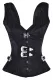 Black 12 Steel Bone Brocade Vested Corset