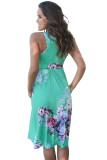 Fall in Love with Floral Print Boho Dress in Mint