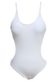 Sexy White One-piece Swimwear with Strings