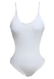 Sexy White One-piece Swimwear with Strings
