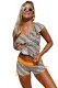 Ruffle One Shoulder Tankini&Shorts 2pcs Swimsuit