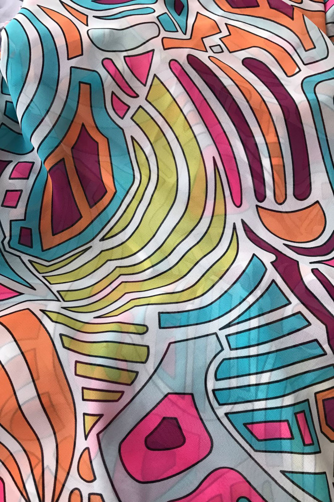 Eye-candy Random Print Beach Tunic Cover up