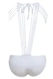 Sexy White One-piece Swimwear with Strings