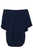 Multiple Dressing Layered Dark Blue Mini Dress