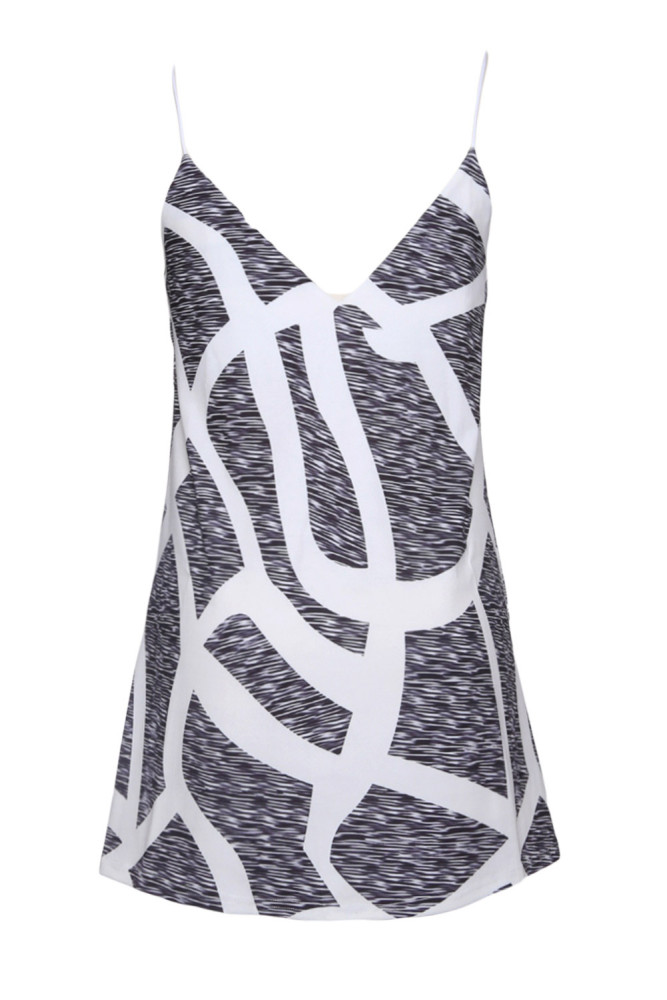 Scattered Zebra Print Short Dress