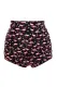 Waterfowl Print Black Plus Size High Waist Swim Bottom