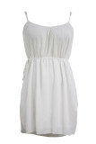 White Vintage Crinkled Beach Sundress