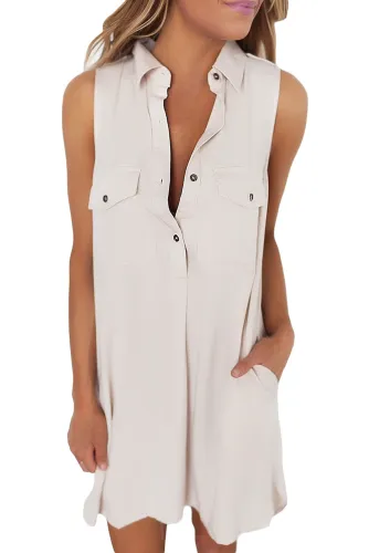 Creamy White Button Down Tunic