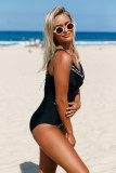 Girly Sailor Lace Up Back One Piece Bathing Suit